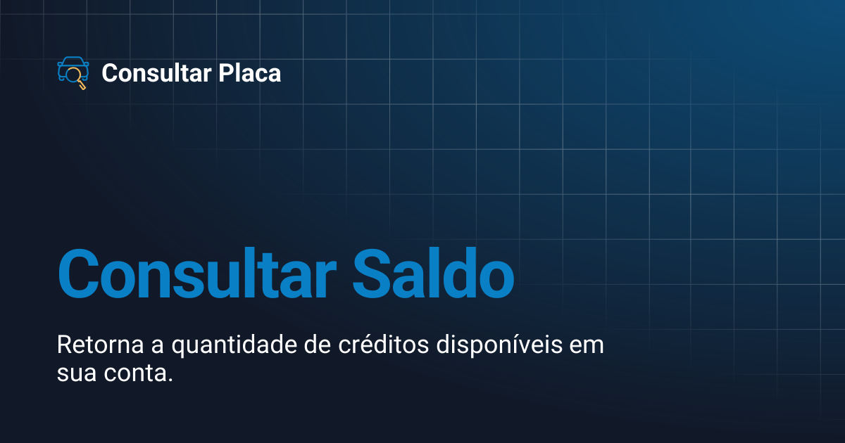 Consultar Saldo | Consultar Placa